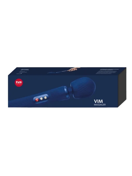 Fun Factory VIM Silicone Rechargeable Vibrating Weighted Rumble Wand - Sunrise Orange