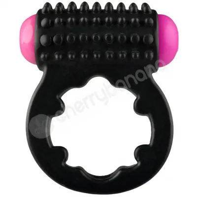 Rock Candy Sugar Buzz Black Single Speed Vibrating Cock Ring