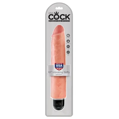 King Cock 10 Vibrating Stiffy Flesh
