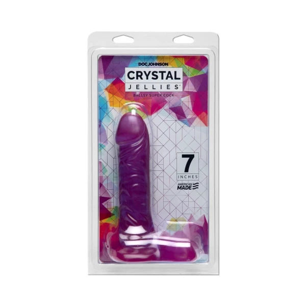 Crystal Jellie Ballsy C*ck 7in - Purple