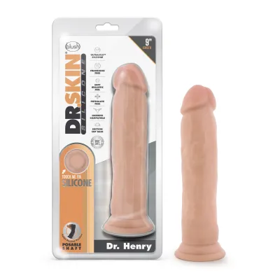 Dr Skin Silicone Dr Henry 9 Inch Dildo With Suction Cup Vanilla