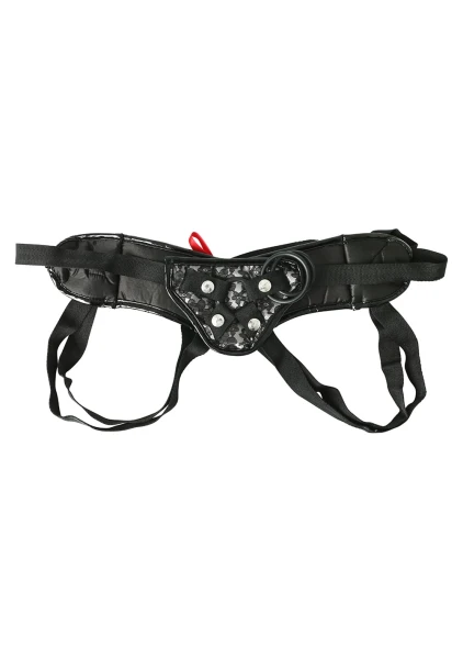Platinum Lace Corsette Strap On Harness