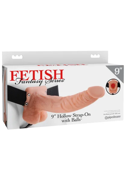 Fetish Fantasy 9 Inch Hollow Strap-On with Balls