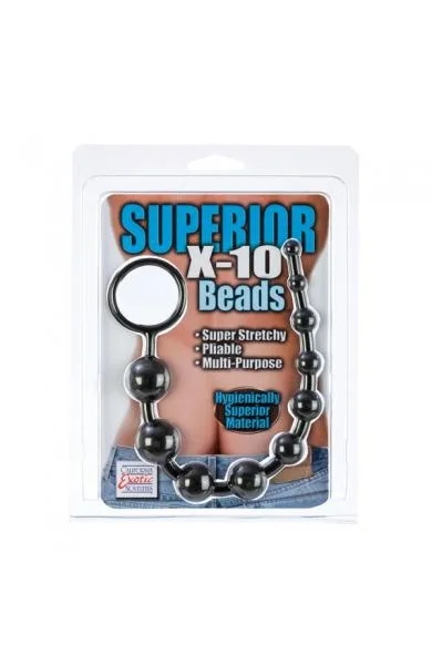 Silicone X-10 Beads - Black
