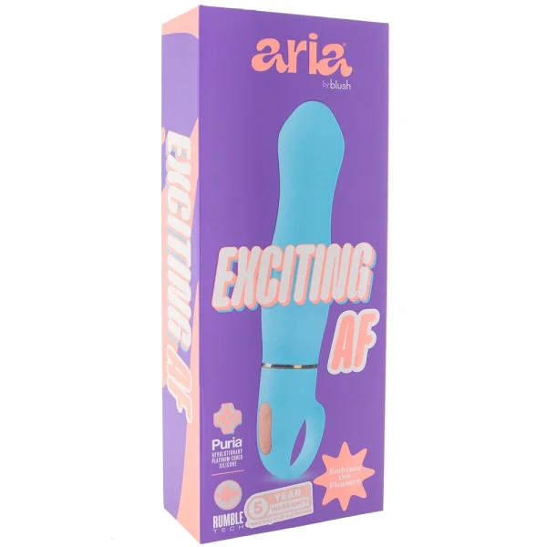 Aria Smokin' AF 10-Function Silicone G-Spot Vibrator By Blush - Coral