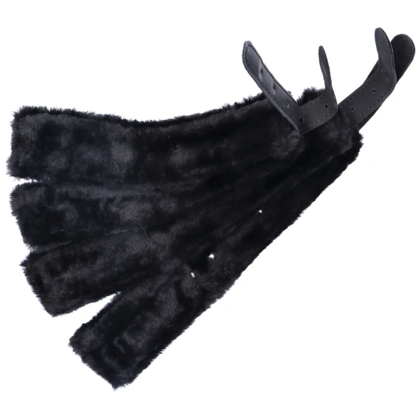 Hog Tie Restraint With Faux Fur Cuffs