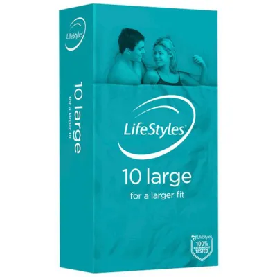 Lifestyles Large 10s Condoms Aqua Large