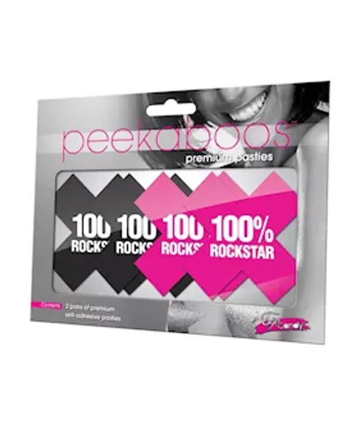 100% Rockstar Pasties - Pink/black — image 2 of 3