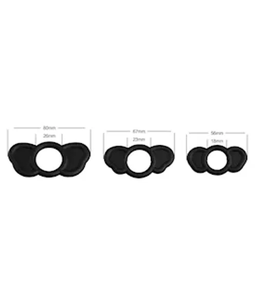 Elephant Trio Cock Rings - Black — image 4 of 4