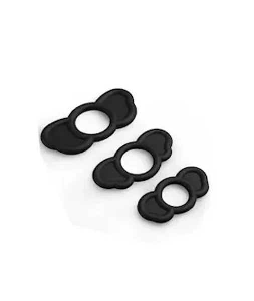 Elephant Trio Cock Rings - Black — image 3 of 4