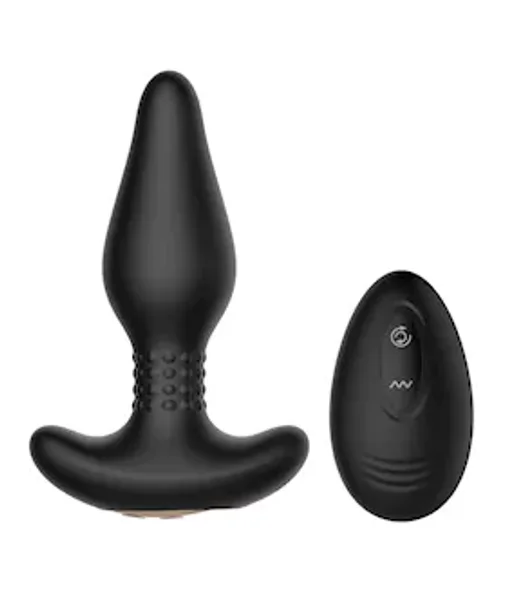 Deluxe Chastity Remote Control Anal Plug - Black - 6.4 Inch — image 6 of 10