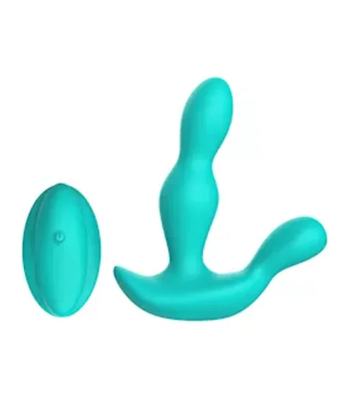 Wireless Remote Control Prostate Vibrator - Teal - 4.8 Inch — image 5 of 8