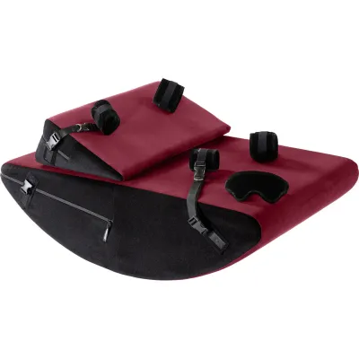 Liberator Scoop Wedge Combo Valkryie Edition Velvish Microloop With Microfiber Cuff Kit Merlot