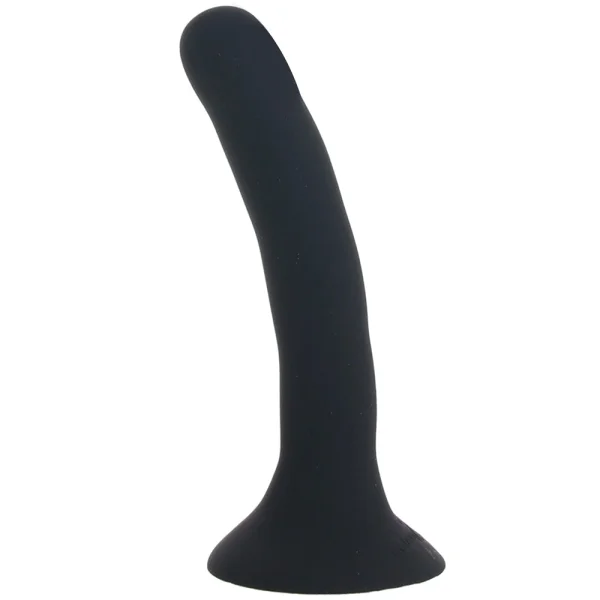 Please  5.25" Silicone Harness Compatible Dildo By Sportsheets - Black