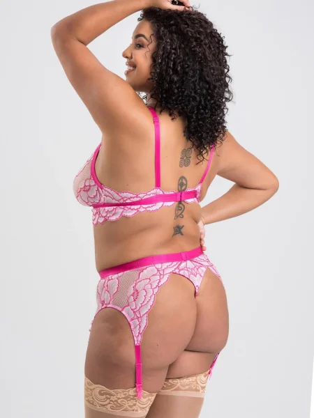 Lovehoney Plus Size Tiger Lily Pink Bra Set — image 4 of 5