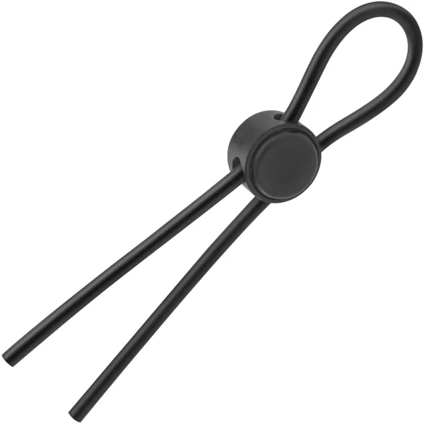 Stay Hard Silicone Loop Cock Ring - Black