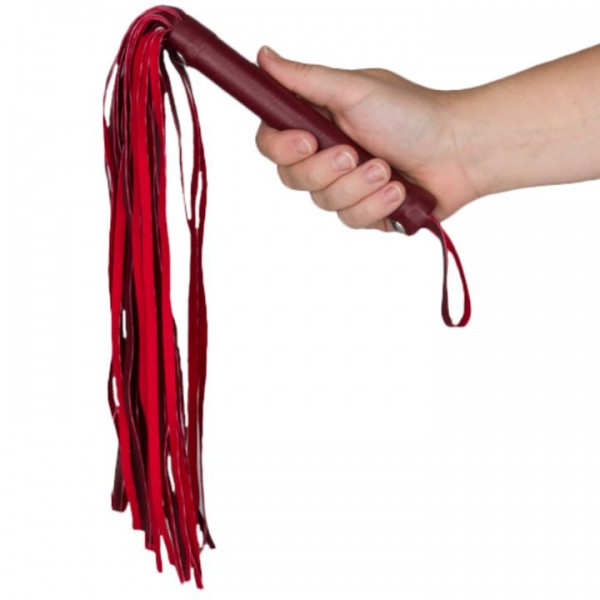 Bondara Red Faux Leather Flogger – 17.5 Inch