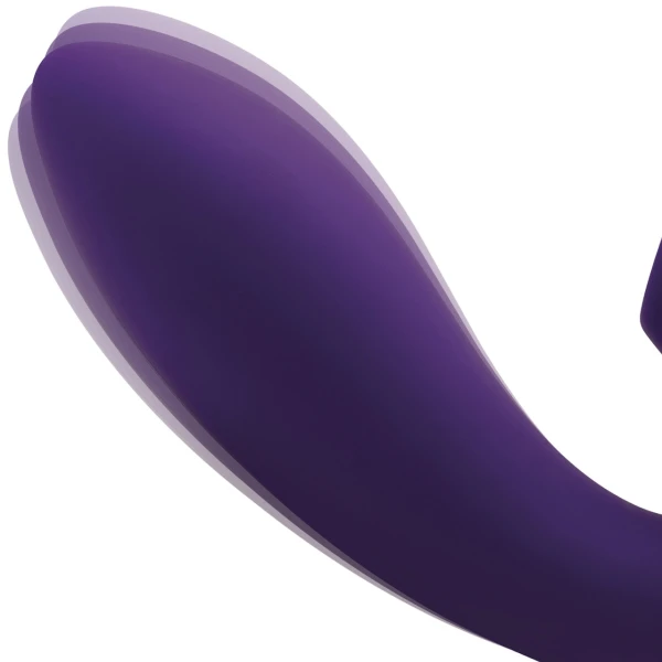 Shegasm Elevate Rechargeable Silicone G-Spot Vibrator With Clitoral Suction - Purple