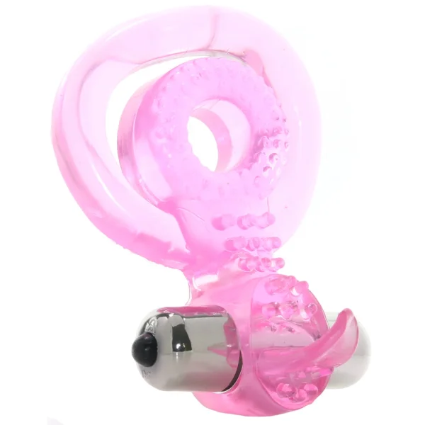 PinkCherry Dual Clit Flicker Cock Ring