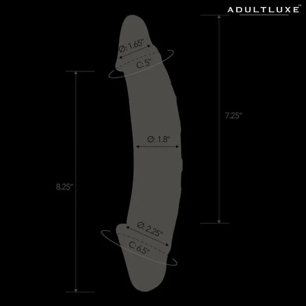 Glas 10.5 inch Girthy Realistic Glass Double Dong