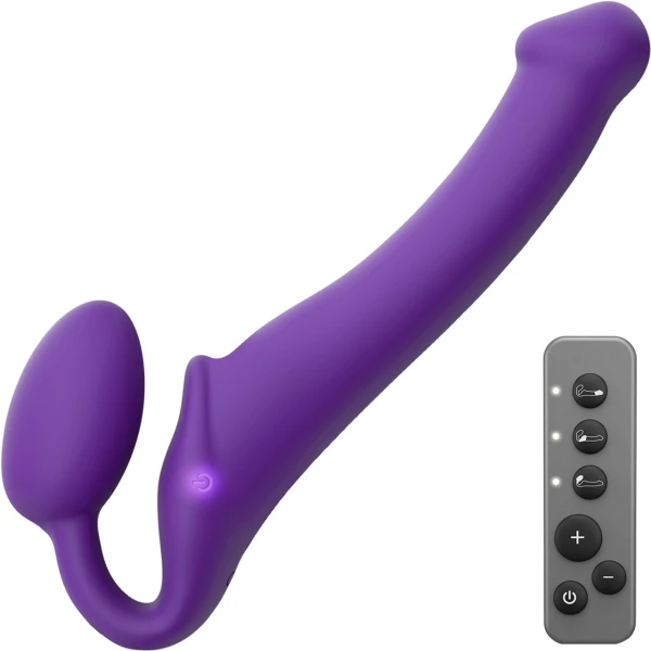 Strap-On-Me Vibrating Bendable Strap-On Dildo with Remote Control