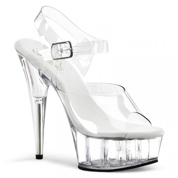 DELIGHT-608 - 6" Stiletto Heel Ankle Strap PF Sandal
