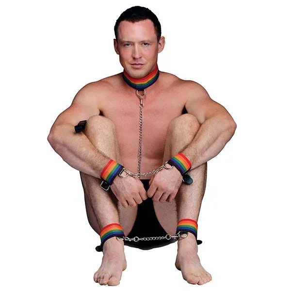 Master Series Kinky Pride Rainbow Bondage 3-Piece Set