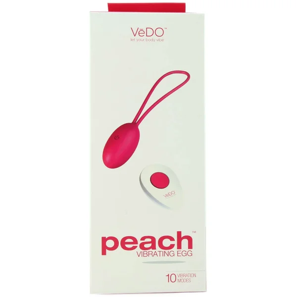 VeDO Peach Remote-Controlled Vibrating Egg - 'Foxy Pink'