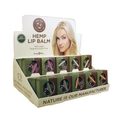 Earthly Body Hemp Lip Pot Asst Dp 30pc