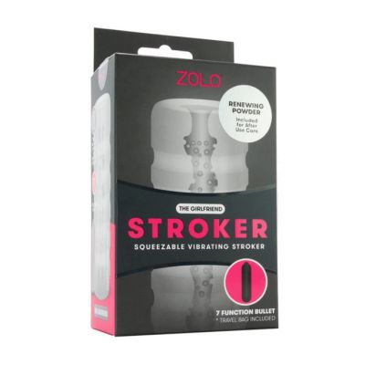 Zolo Girlfriend Squeezable Vibrating Stroker Clear