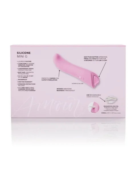 Amour Silicone Mini G - Pink - 4.75 Inch