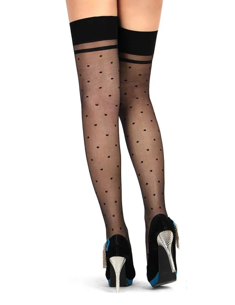 Black Polka-Dot Stockings - One Size Fits Most — image 5 of 5