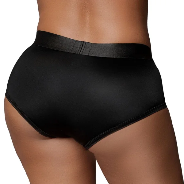 Ouch! Black Vibrating Strap-on Brief