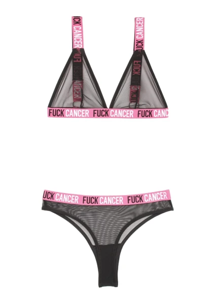 Fuck Cancer Bralette and Cheeky Panty Set
