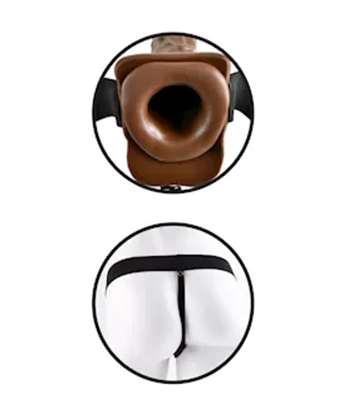 Fetish Fantasy Series 7 Inch Vibrating Hollow Strap-on With Balls - Brown - 7.4 Inch — image 12 of 16
