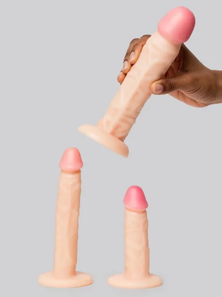 Lifelike Lover Classic Realistic Suction Cup Dildo Anal Training Kit (3 Piece)