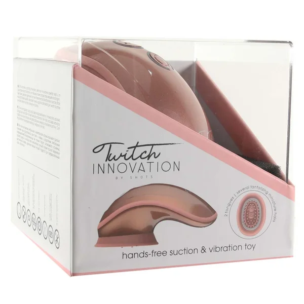 Twitch Rose Gold Hands Free Suction And Vibration Toy