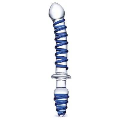 Glas 10 inch Mr Swirly Double Ended Glass Dildo