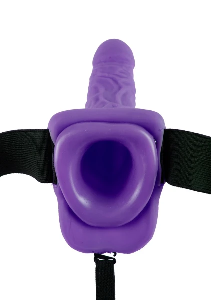Fetish Fantasy Series 7'' Vibrating Hollow Strap-on With Balls