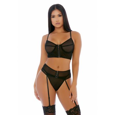 Get The Hook Lingerie Set Black Erotic Underwear