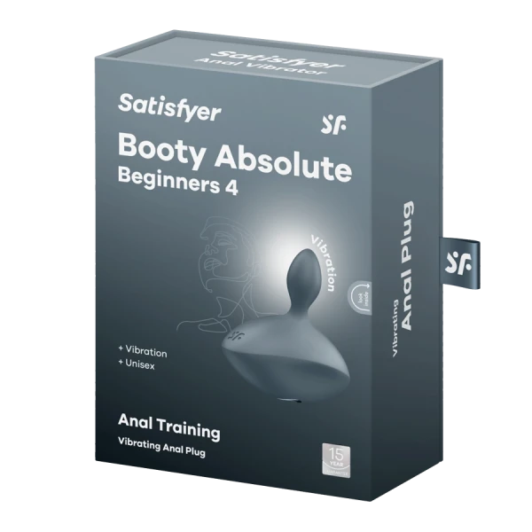 Satisfyer Booty Absolute Beginners 4 Rechargeable Waterproof Silicone Vibrating Anal Plug - Blue
