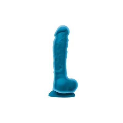 Colours Dual Density Dildo Blue 8 Inch