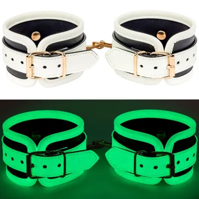 Bondara Crystal White Glow In The Dark Handcuffs