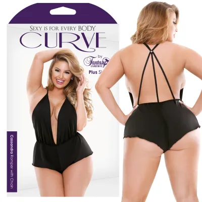 Curve Cassandra Romper Black 3X 4X