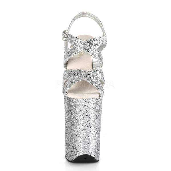 9 inches Heel, 5 1/4 inches PF Criss-Cross Ankle Strap Sandal — image 10 of 16