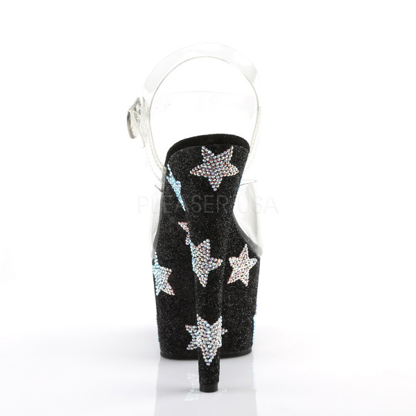 7 inches Heel, 2 3/4 inches PF Ankle Strap Sandal W/ RS Stars — image 8 of 8