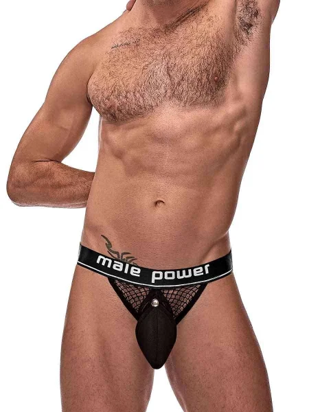 Cock Pit Net Cock Ring Jock - L- XL - Black