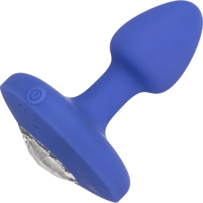 Cheeky Gems Silicone Rechargeable Vibrating Small Anal Probe By CalExotics Blue