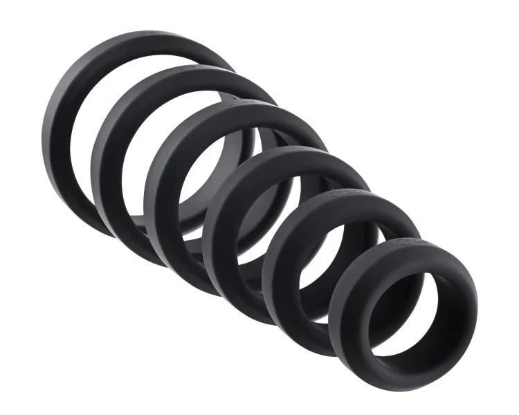 6-Piece Penis Ring Set - Black