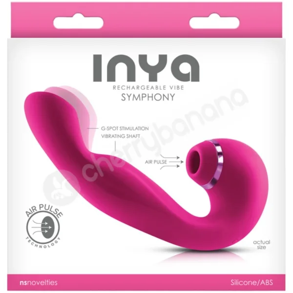 Inya Pink Symphony Vibrator With External Clit Air Pulse Stimulator